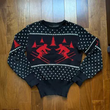 로카빌리 스키 패턴 니트 스웨터