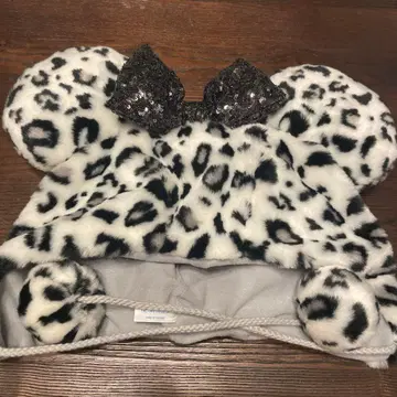 레오파드 무늬 미키풍 모자