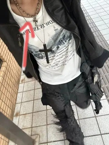 크로스 목걸이 y2k 헤이세이