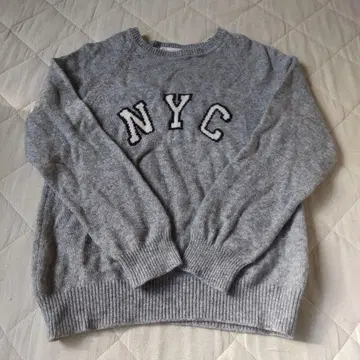 BEAUTY&YOUTH NYC 로고 그레이 스웨터