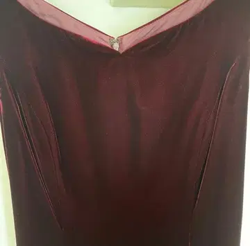 VOICEMAIL 벨벳 원피스 보르도 와인