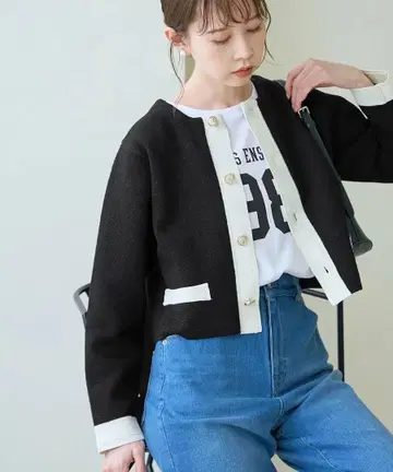 ROPE' PICNIC 골드 버튼 니트 가디건