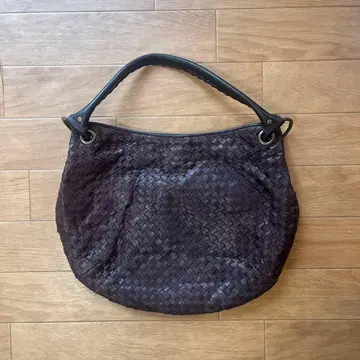 메쉬 가죽 bag [브라운]