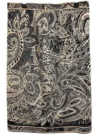 가격 인하 OK 레오나르 페이즐리 무늬 실크 스커트