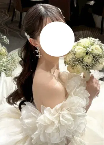 나비 모티브 웨딩 귀찌 빅 사이즈 브라이덜 액세서리