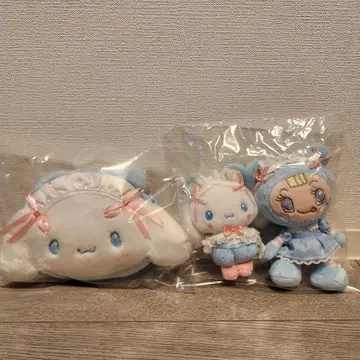 페이스형 파우치 마스코트 홀더 시나몬 x 블루베리에짱 메조 피아노