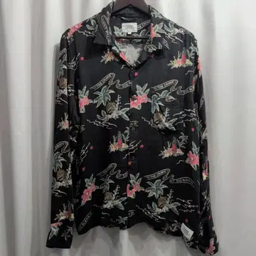 CLIMIE 클라이미 스컬 x 마리아 레이온 긴팔 하와이안 셔츠 M