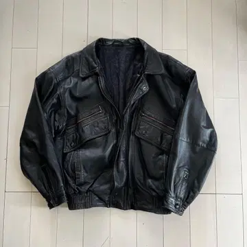 가죽 자켓 구제 의류 짧은 기장 박스 실루엣 시어링 가죽