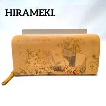 히라메키 HIRAMEKI. 지갑 반 접는 슬림 천연 가죽 장지갑
