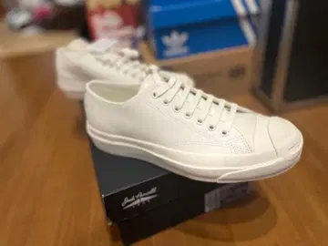 Jack Purcell 화이트 가죽 스니커즈