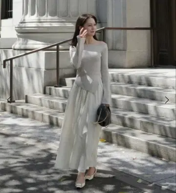 Cle blatt 아지메 도킹 니트 원피스 M 아이보리