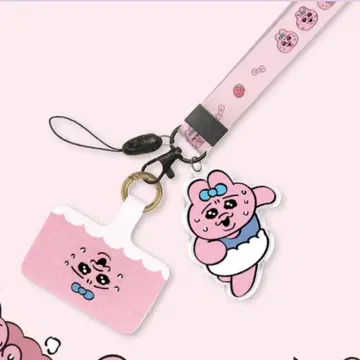 빤쮸토끼 대만 로드 레이스 마라톤 핸드폰 로프 스트랩 새상품 미사용