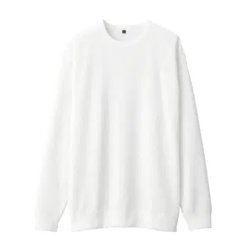 무인양품 건조하기 쉬운 와플 크루넥 긴팔 티셔츠 2장 세트