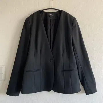 띠어리 노카라 자켓 블레이저 블랙 사이즈 2