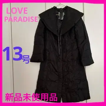 LOVE PARADISE 다운 코트 블랙 미사용 새상품 13호 벨트 포함