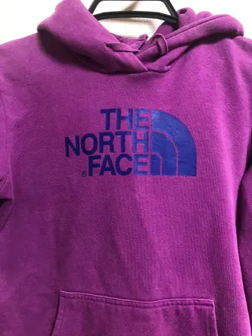 THE NORTH FACE 퍼플 후드 부착 후드티