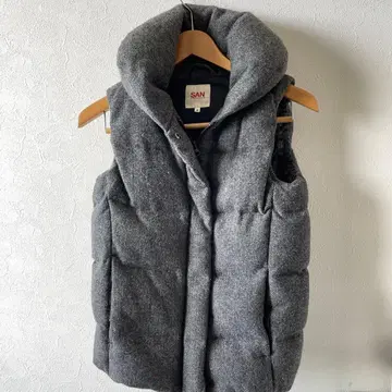 트위드 다운 베스트 S 사이즈 그레이