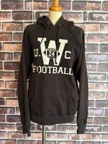 풋볼 프린트 블랙 후드티