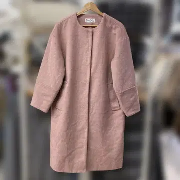 SNIDEL 핑크 롱 코트 울 양