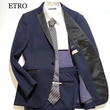 [컨디션 최상] ETRO 턱시도 셋업 페이즐리 네이비 48/50