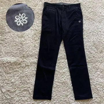 세인트 앤드류스 골프 스트레치 팬츠 블랙 로고 자수 M 포켓 4개