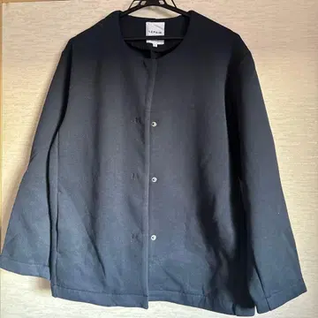 노카라 맨투맨 자켓 블랙