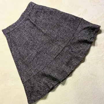 쿠미쿄쿠 플레어 스커트 헤링본 트위드풍 그레이 계열 M 클래식 캐주얼