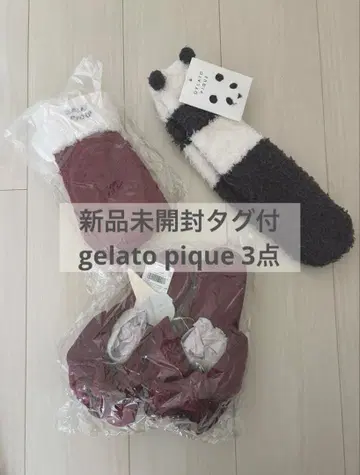 미사용 새상품 택 포함 젤라또피케 삭스 + 룸슈즈 + 팬더 삭스