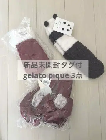 미사용 새상품 택 포함 젤라또피케 삭스 + 룸슈즈 + 팬더 삭스
