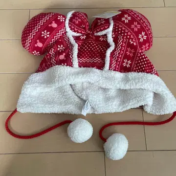 디즈니 미니 팬캡 노르딕 무늬 빨간색