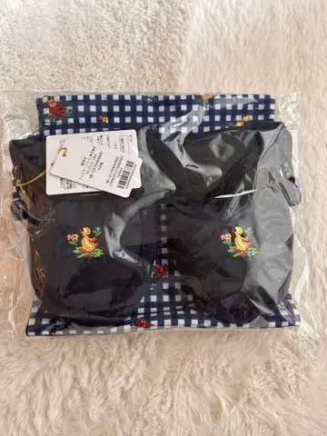 FEILER 블랙 체크 무늬 자수