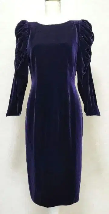 glacon-R 벨벳 드레스 보라색 퍼플