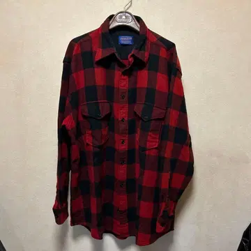 Pendleton 빨검 체크 플란넬 셔츠 XL