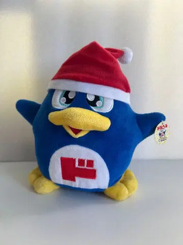 산타 모자의 파란 펭귄 돈키 돈짱 돈페리짱 봉제 인형