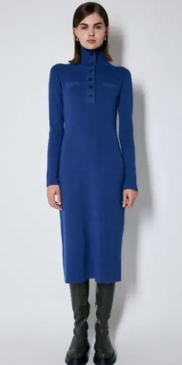 moussy 니트 원피스 하이넥