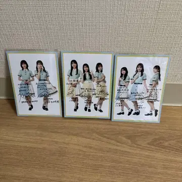 히나타자카46 사인&메시지 브로마이드 3장 세트