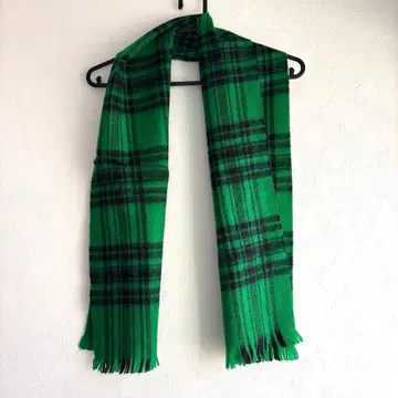 그린 체크 머플러