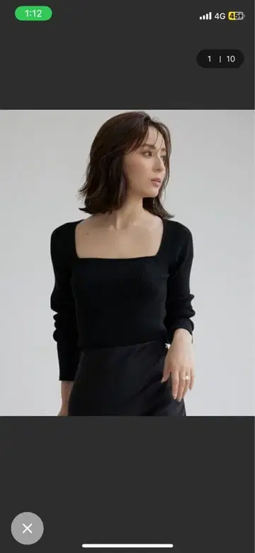 anuans 캐시미어 블렌드 데콜테 리브 니트 풀오버