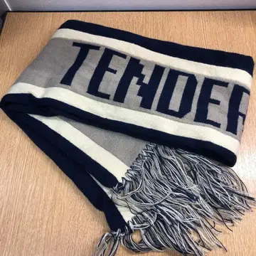 TENDER 니트 머플러 네이비/베이지