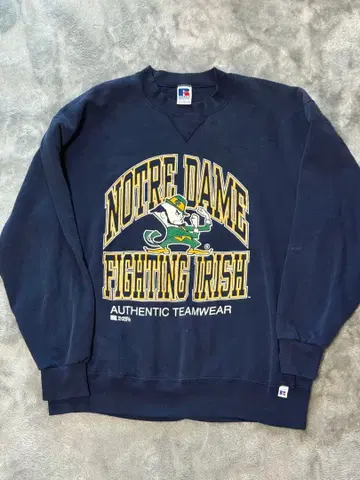 80s 90s USA제 노트르담 대학 칼리지 맨투맨 래글런 L