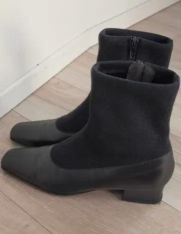 23cm 이나바 요시에 부츠 가죽과 밴딩 니트 콤비