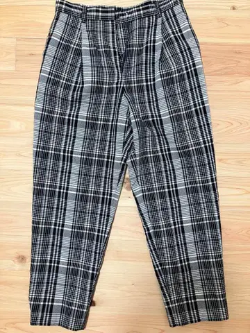 ICB 체크 무늬 슬랙스 40 울