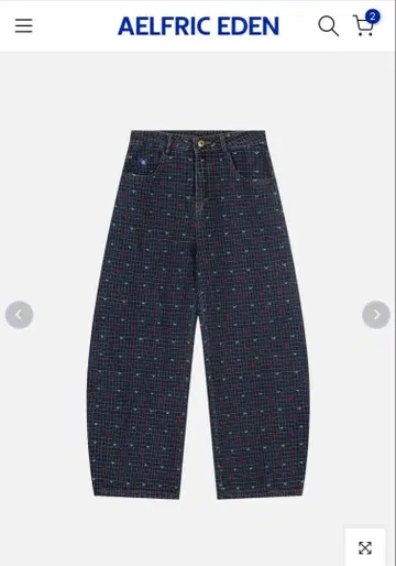 AELFRIC EDEN 체크 무늬 데님 팬츠 28