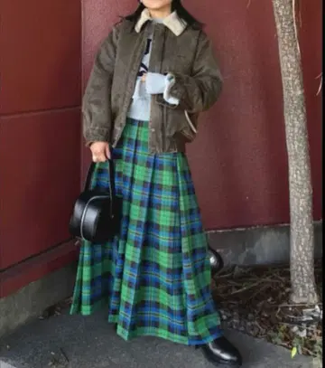 프릭스스토어 체크 플리츠 스커트