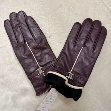 양가죽 짙은 보라색 장갑 M 사이즈 여성용 택 포함 미사용 새상품