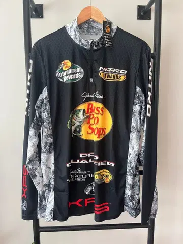 레어 BASS PRO SHOPS 낚시 셔츠 L 블랙