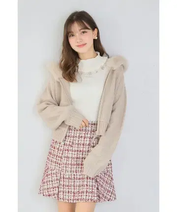 tocco closet 퍼 니트 후드티