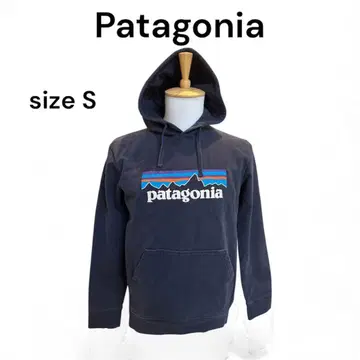 Patagonia 네이비 로고 후드티 사이즈 S