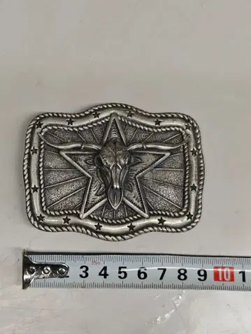 (2711) 웨스턴 스타일 소 머리 버클 실버