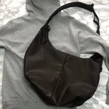 y2k 원 숄더백 브라운 레더